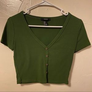 Forever 21 crop top with buttons